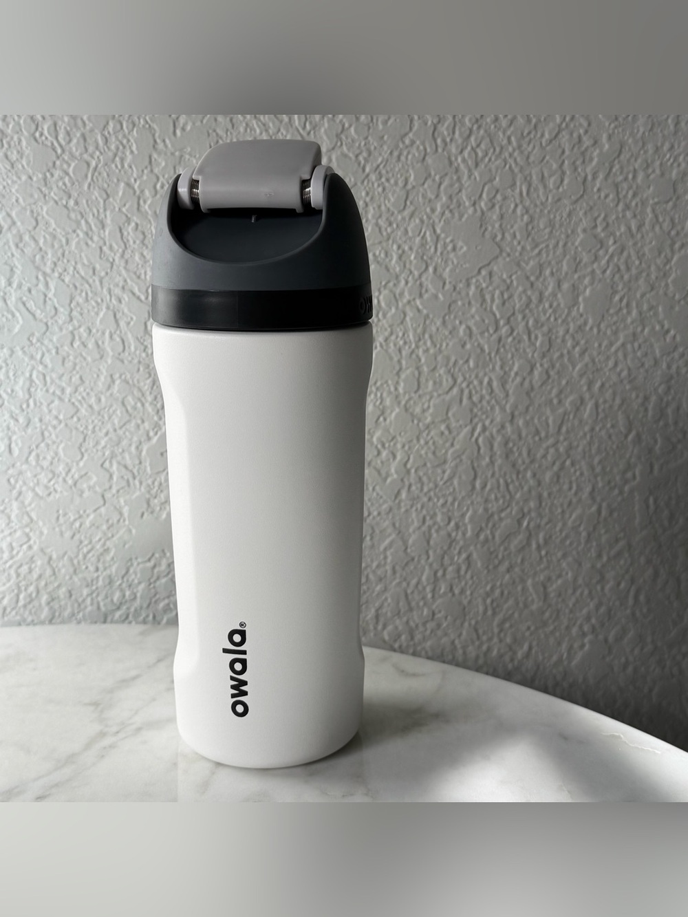 Owala 16oz FreeSip Stainless Steel Water Bottle, Sleek Color, White